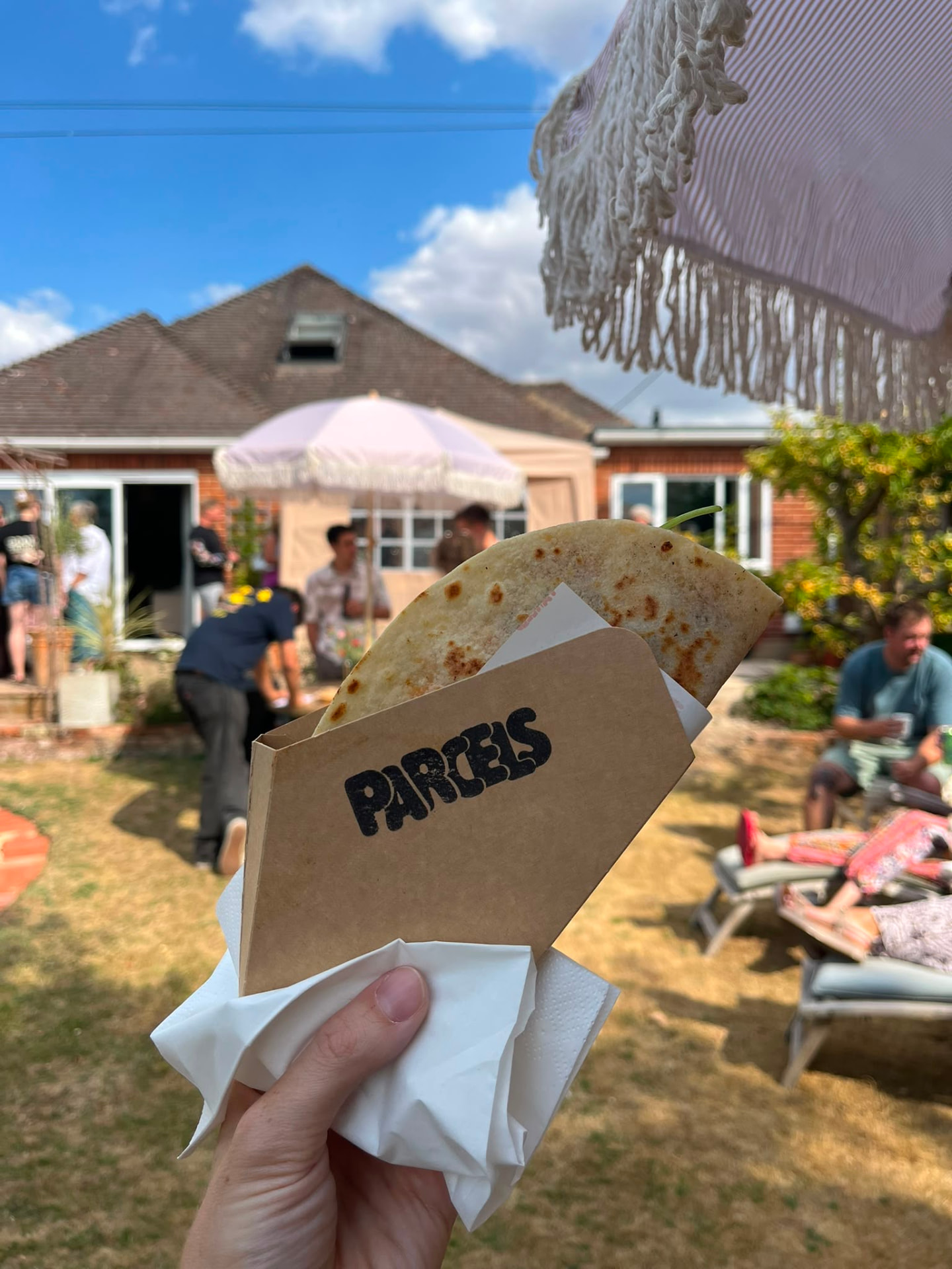 A Parcels parcel being enjoyed at an outdoor event
